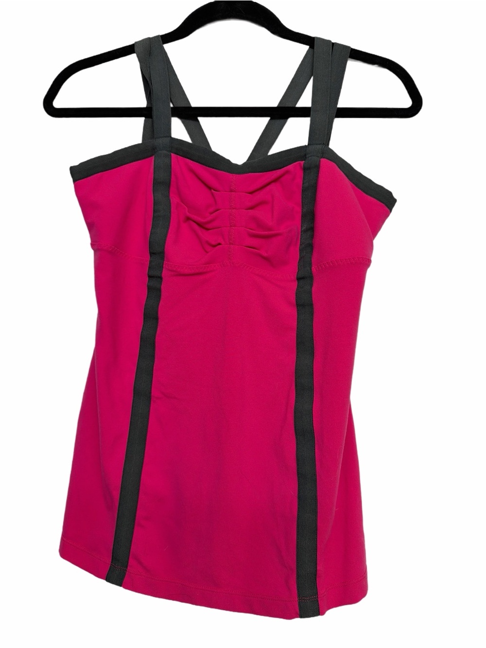 Lululemon pink Athletic Tank Top with Grey Trim